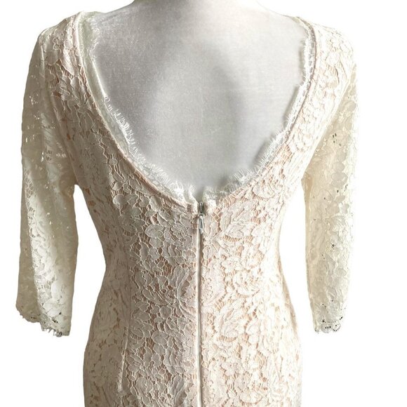 SOIEBLEU White Lace Cocktail Dress US L - Picture 5 of 12